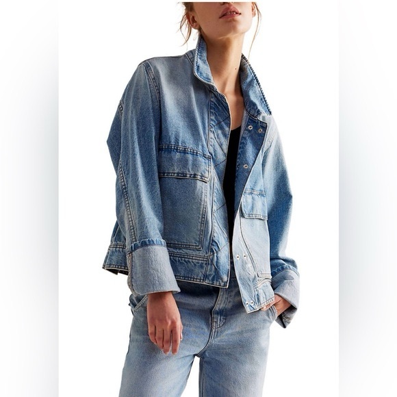 Free People Jackets & Blazers - Free People Suzy Denim Jacket size L in pristine like new. Condition